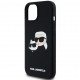  Чохол Karl Lagerfeld Silicone Karl amp; Choupette Head для iPhone 15|14|13 Black with MagSafe (KLHMP15SSKCHPPLK)